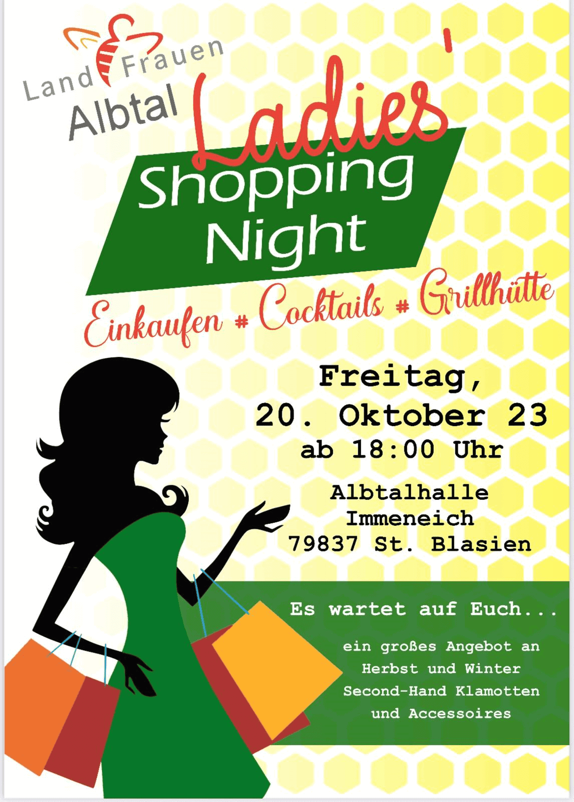 Plakat Ladies Shopping Night 20 10 23